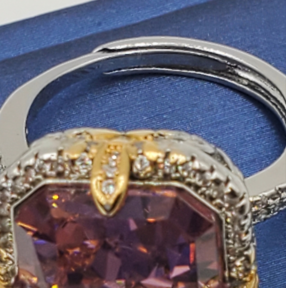 15CTW+ High Carbon Crushed Ice Radiant Lab Sapphire High Quality Czs S925 Ring - Picture 13 of 17